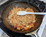 シーフードミックスで作るトマトパスタ作り方12写真