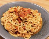 シーフードミックスで作るトマトパスタ作り方13写真