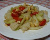 超楽！イカとセロリとトマト炒め作り方7写真