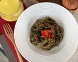イカ墨じゅーしぃの素でパスタ作り方4写真
