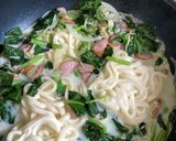 冷凍うどん　カルボナーラっぽい作り方3写真