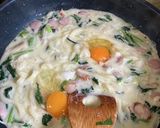 冷凍うどん　カルボナーラっぽい作り方4写真