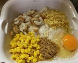 素麺でお好み焼き！作り方3写真