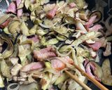 ハシヤ風ナスとベーコンのバター醤油パスタ作り方4写真