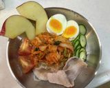自宅でぶっかけかき氷の冷しゃぶ韓国冷麺作り方5写真