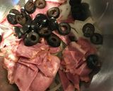 スモークタンと焼き舞茸とオリーブのマリネ作り方4写真