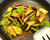 ☼なすとピーマンとひき肉のオイスター炒め作り方4写真