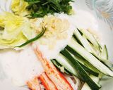 和風カニカマととろろの野菜冷やしうどん作り方8写真