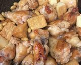 手羽元と大豆と厚揚げのこってり煮物作り方2写真