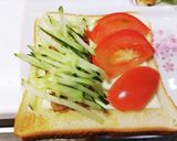 カリカリベーコンと野菜のオープンサンド作り方6写真