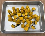 【大崎市】かぼちゃの甘がらめ【学校給食】作り方1写真