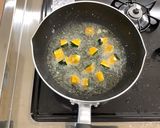 【大崎市】かぼちゃの甘がらめ【学校給食】作り方2写真
