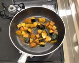【大崎市】かぼちゃの甘がらめ【学校給食】作り方4写真