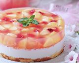 ピーチinピーチワインのレアチーズケーキ作り方34写真