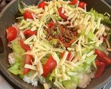 ワンパンでスピード一品！夏野菜タコライス作り方6写真