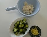 きゅうりとイカのしょうがみそ炒め作り方1写真