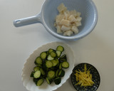 きゅうりとイカのしょうがみそ炒め作り方1写真