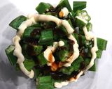 まるで大阪焼き！？オクラと卵の絶品サラダ作り方2写真