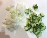 きゅうりと卵のスープ作り方1写真