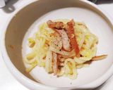 子ども向けクリームなしカルボナーラうどん作り方7写真