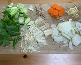 豚野菜の玉子とじ作り方1写真