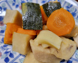 里芋・かぼちゃ・にんじん・筍の煮物作り方4写真