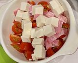 簡単！ミニトマトと豆腐のグラタン作り方4写真