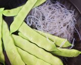 モロッコいんげんと豚肉と糸こんの炒め煮作り方2写真