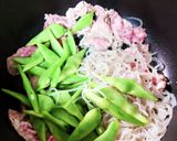 モロッコいんげんと豚肉と糸こんの炒め煮作り方5写真