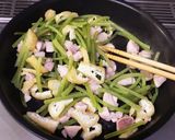 サツマイモつるの炒め物作り方4写真