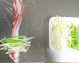 レンジde時短❇️豚バラもやし巻き作り方1写真