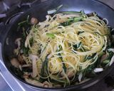 空芯菜としめじの納豆パスタ作り方16写真