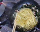 空芯菜としめじの納豆パスタ作り方15写真