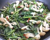 空芯菜としめじの納豆パスタ作り方11写真