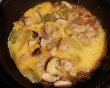 親子丼★絹さやに椎茸も入れといたヨ♪作り方4写真