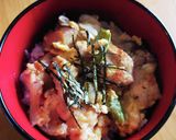 親子丼★絹さやに椎茸も入れといたヨ♪作り方6写真