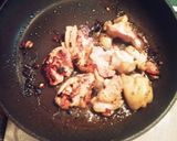 簡単☆鶏肉と空芯菜のガーリック炒め作り方3写真