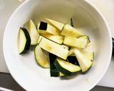 肉無豆腐茄子椎茸生姜あん炒味八宝菜風作り方3写真