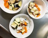 肉無豆腐茄子椎茸生姜あん炒味八宝菜風作り方11写真