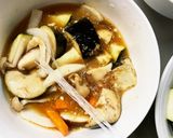 肉無豆腐茄子椎茸生姜あん炒味八宝菜風作り方14写真