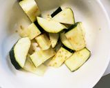 根菜茄子シーフード風味トマト温野菜サラダ作り方5写真
