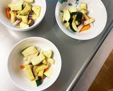 根菜茄子シーフード風味トマト温野菜サラダ作り方8写真