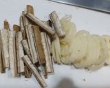 ごぼうと蓮根の甘酢漬、らっきょう残り液で作り方2写真