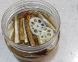 ごぼうと蓮根の甘酢漬、らっきょう残り液で作り方6写真