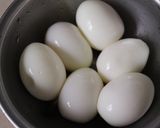 冷蔵庫から出したての卵で作る♪和風の煮卵作り方6写真
