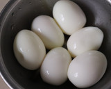 冷蔵庫から出したての卵で作る♪和風の煮卵作り方6写真