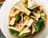 レンジ肉無豆腐梅肉照り焼き味野菜炒め作り方15写真