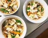 レンジ肉無豆腐梅肉照り焼き味野菜炒め作り方16写真