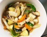 レンジ肉無豆腐梅肉照り焼き味野菜炒め作り方17写真