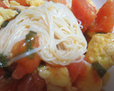 番茄鸡蛋素面（トマト卵炒めそうめん）作り方18写真